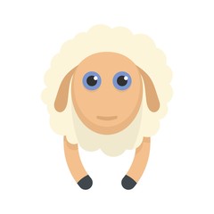Sheep smile icon. Flat illustration of sheep smile vector icon for web isolated on white