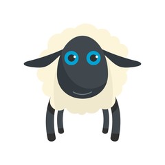 Black sheep icon. Flat illustration of black sheep vector icon for web isolated on white