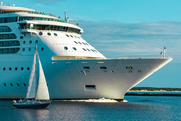 Luxury cruise liner in travel