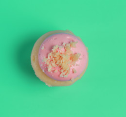 Birthday Cake On Color For The Background