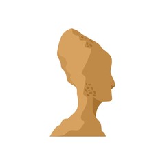 Head of statue icon. Flat illustration of head of statue vector icon for web isolated on white