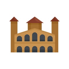 Hystorical building icon. Flat illustration of hystorical building vector icon for web isolated on white