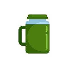 Spinach juice icon. Flat illustration of spinach juice vector icon for web isolated on white