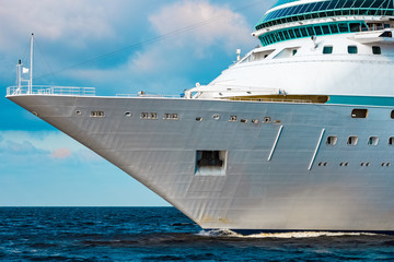 Luxury cruise liner in travel