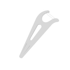 Dental floss icon. Flat illustration of dental floss vector icon for web isolated on white