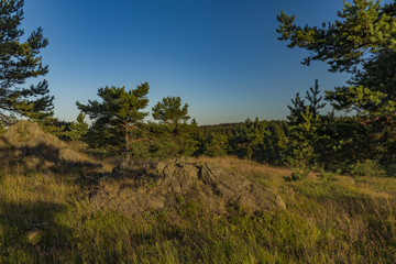 Slavkovsky les mountains in summer sunset time