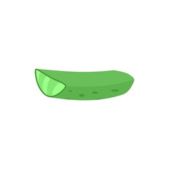 Piece of aloe vera icon. Flat illustration of piece of aloe vera vector icon for web isolated on white