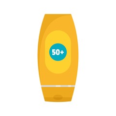 50 sun protection creme icon. Flat illustration of 50 sun protection creme vector icon for web isolated on white