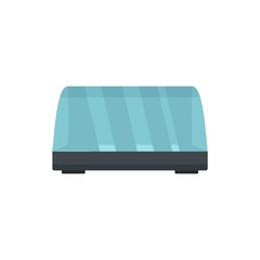 Commercial fridge icon. Flat illustration of commercial fridge vector icon for web isolated on white