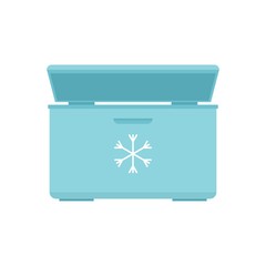 Ice cream refrigerator icon. Flat illustration of ice cream refrigerator vector icon for web isolated on white