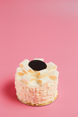 Birthday Cake On Color For The Background