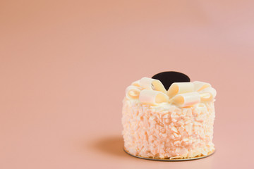 Birthday Cake On Color For The Background
