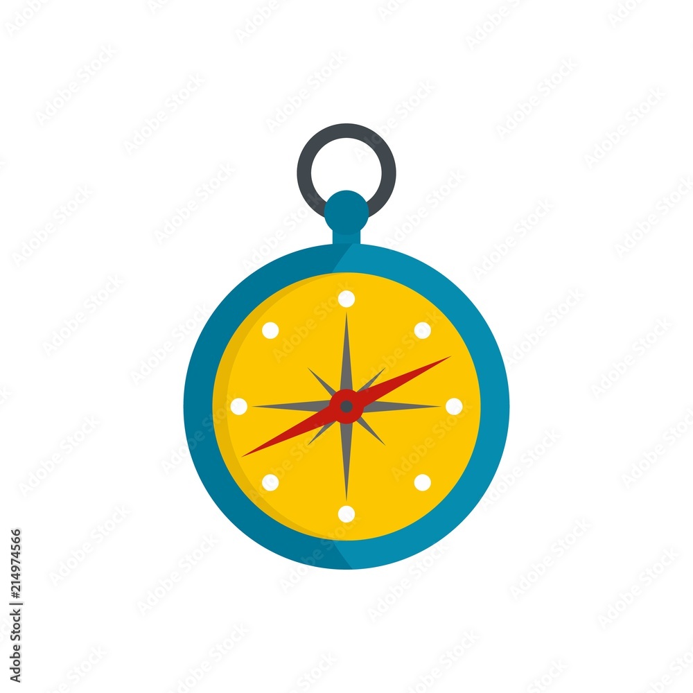 Wall mural Compass icon. Flat illustration of compass vector icon for web isolated on white