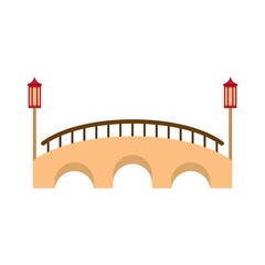 Bridge icon. Flat illustration of bridge vector icon for web isolated on white