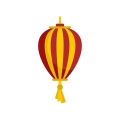 Outdoor asian lantern icon. Flat illustration of outdoor asian lantern vector icon for web isolated on white