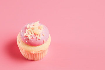 Birthday Cake On Color For The Background