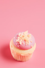 Birthday Cake On Color For The Background