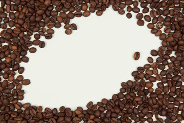 
Coffee seeds with colorful backgrounds