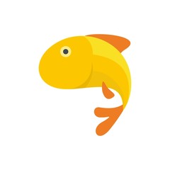 Gold fish icon. Flat illustration of gold fish vector icon for web isolated on white