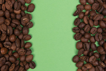 
Coffee seeds with colorful backgrounds