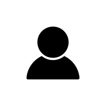 The icon of user, client, utilizer. Simple glyph icon illustration of user, client, utilizer for a website or mobile application on white background