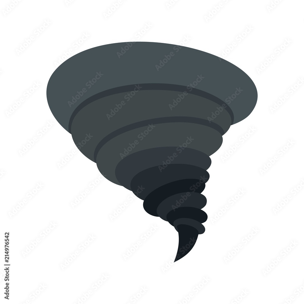 Sticker Storm tornado icon. Flat illustration of storm tornado vector icon for web isolated on white