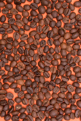 
Coffee seeds with colorful backgrounds