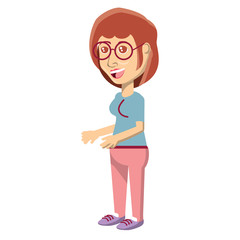 cartoon woman icon