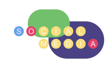 Social media icon. Flat vector illustration EPS 10