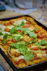 Vegetarian homemade pizza