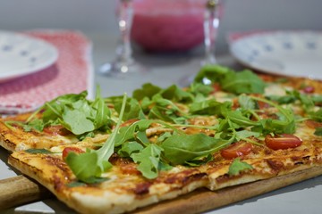 Vegetarian homemade pizza