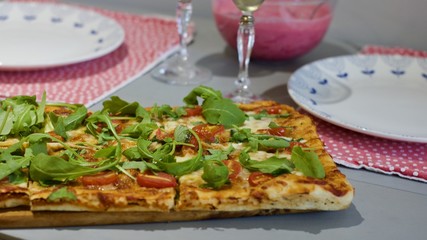 Vegetarian homemade pizza