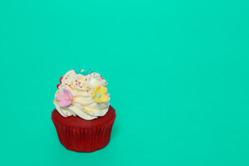 Birthday Cake On Color For Background