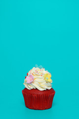 Birthday Cake On Color For Background