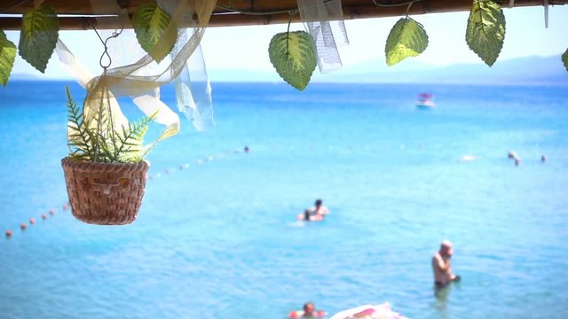 Holiday Beach View and imitation Pot
