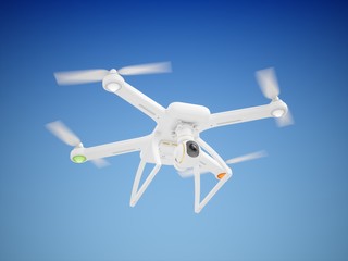 3D Rendering Drone with camera