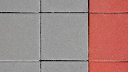 red and grey paving stone texture