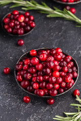  Red Cranberries  in a plates