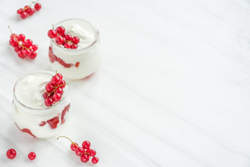 yoghurt with red current