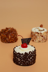 Birthday Cake On Color For Background