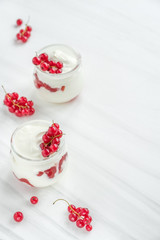 yoghurt with red current