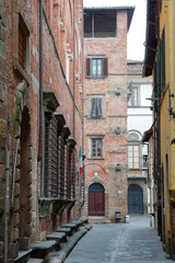Naklejka premium street in the town of lucca