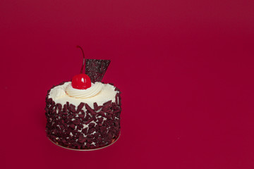 Birthday Cake On Color For Background