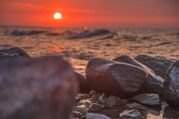 sunset over the sea