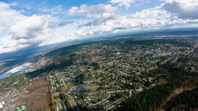Burquitlam Neighborhood Coquitlam British Columbia Canada Aerial View