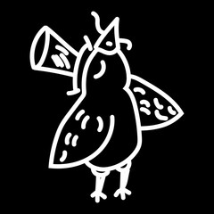 Abstract bird logo design. Creative eagle line symbol. Luxury linear falcon hawk logotype.