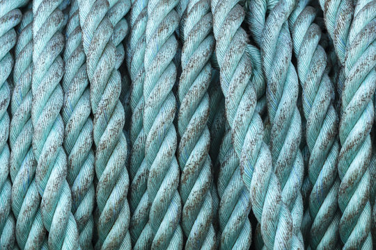 Rolled Turquoise Braided Ship Rope