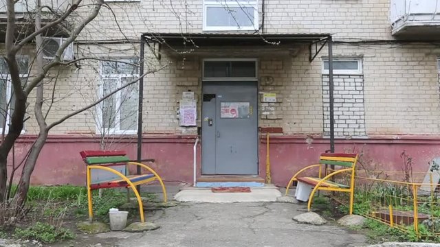 facade of a soviet five-storey building