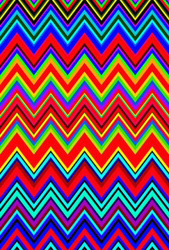 Chevron psychedelic multicolored colorful zigzag pattern abstract art background trends