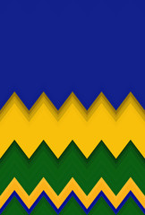 Chevron zigzag brazil flag pattern abstract art background trends